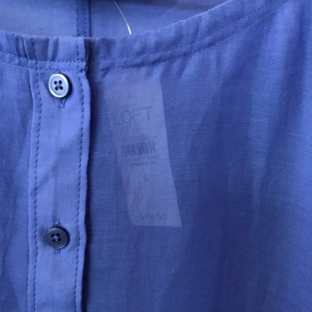 LOFT blue sheer cover up, NWT, women’s small - Picture 4 of 8